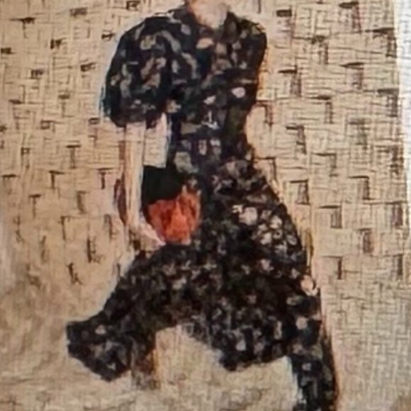 Ulla Johnson Black Floral Midi Dress - Picture 3 of 4